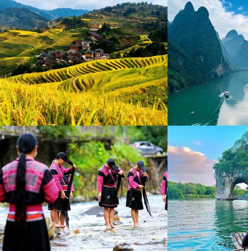 Longji Rice Terraces, Li River & Yangshuo 3-Day Private Tour